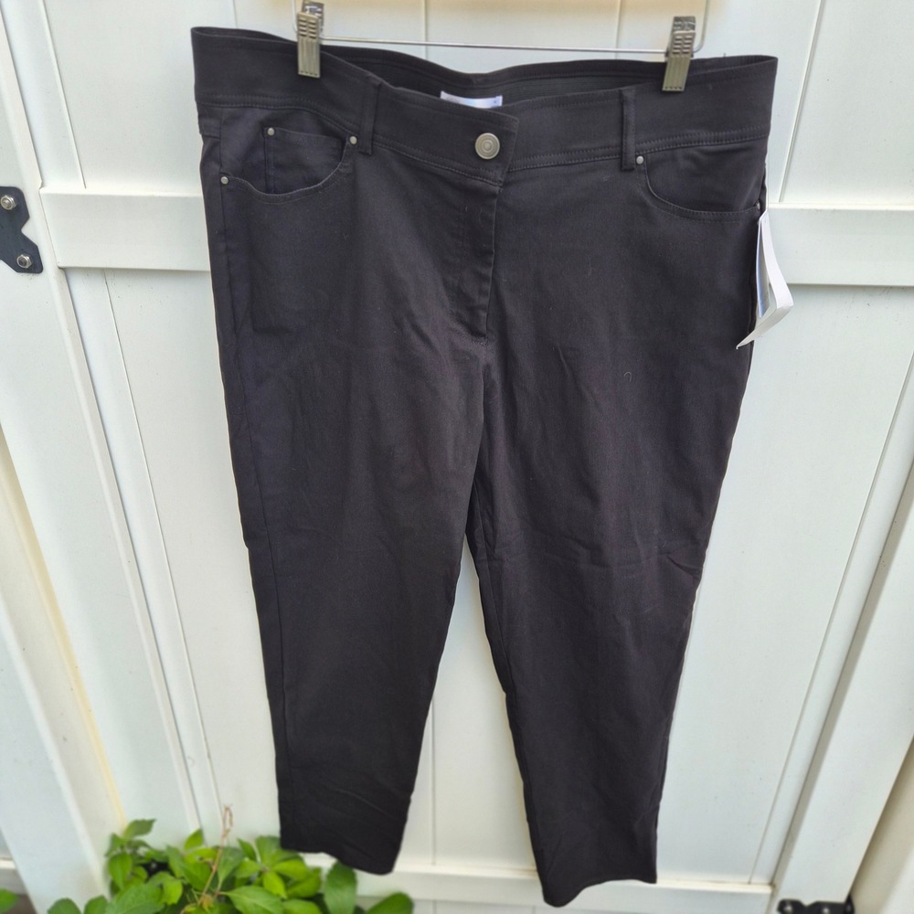 89th + Madison Womens Black Ankle Pants Size 16 NWT Dark Academia Business